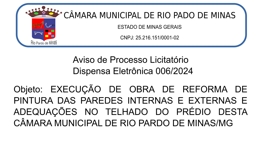 Aviso de Licitação - Dispensa Eletrônica 006/2024